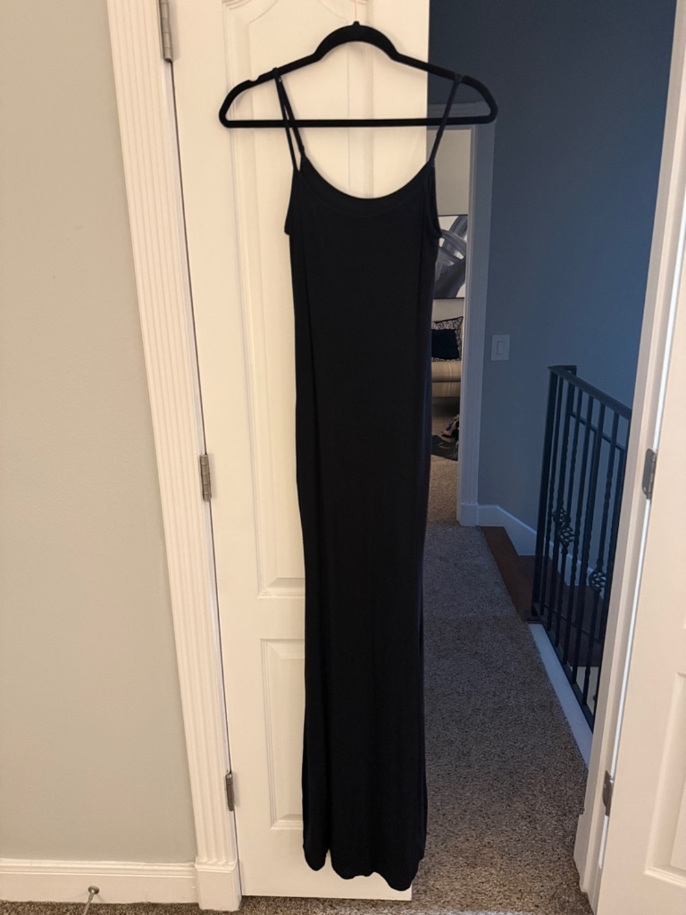 SKIMS COPYCAT DRESS!! Minimalist Black Spaghetti-Strap Maxi Dress